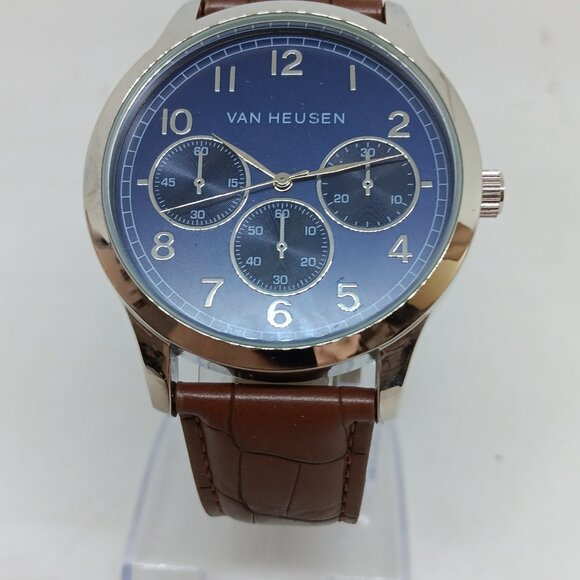 Van Heusen VAN5145BU Men's 44mm Quartz Blue Dial Fashion Watch - Picture 3 of 10